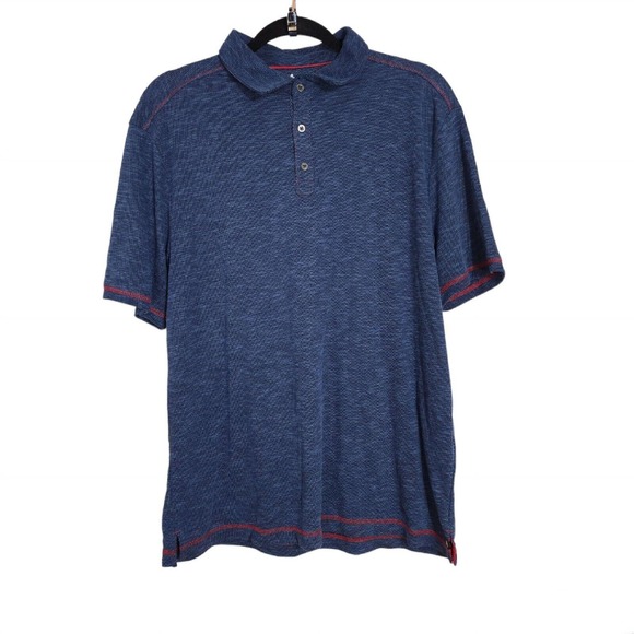 Nat Nast Other - Nat Nast Mens Polo Shirt Navy Blue Cotton Polyester Knit Golf Pullover Top Sz L